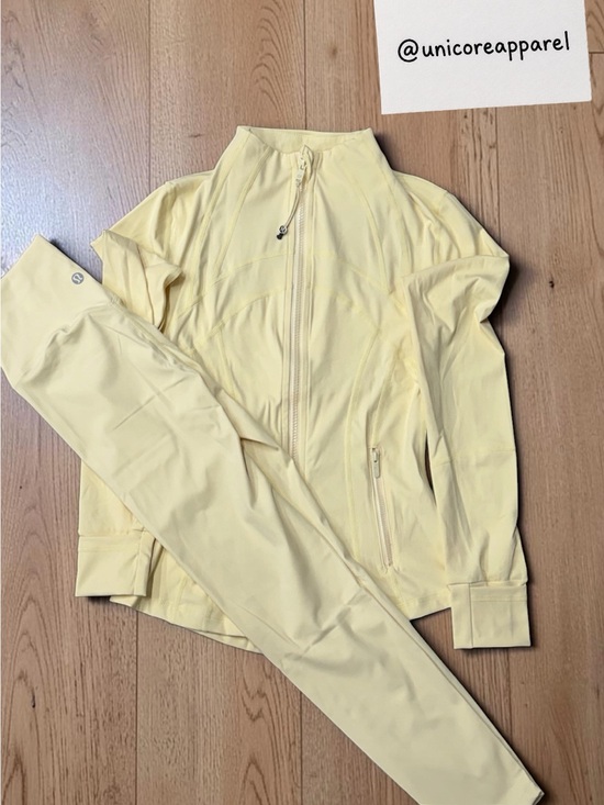 Jackets & Blazers - Lululemon Define Jacket + Leggings Set – Butter Cream – Brand New